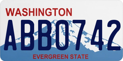 WA license plate ABB0742
