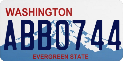WA license plate ABB0744