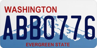 WA license plate ABB0776