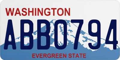 WA license plate ABB0794