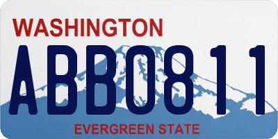 WA license plate ABB0811