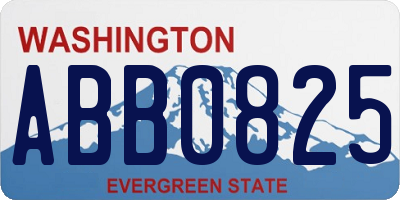WA license plate ABB0825