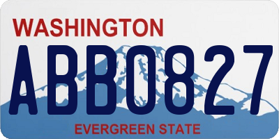 WA license plate ABB0827