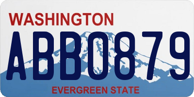 WA license plate ABB0879