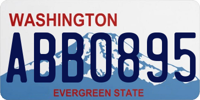 WA license plate ABB0895