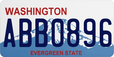WA license plate ABB0896