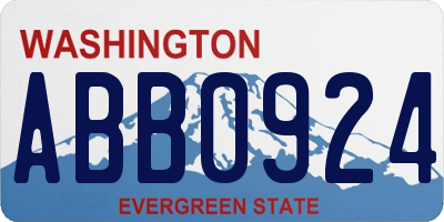 WA license plate ABB0924