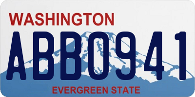 WA license plate ABB0941