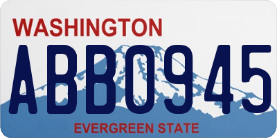 WA license plate ABB0945