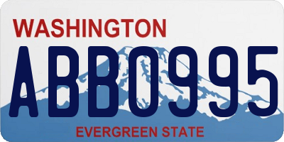 WA license plate ABB0995