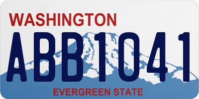 WA license plate ABB1041