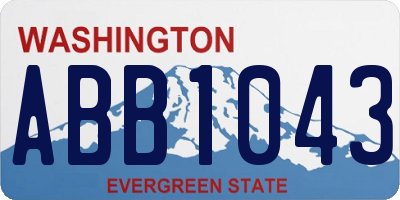 WA license plate ABB1043
