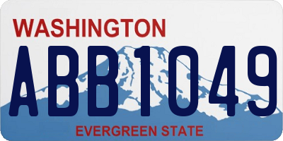 WA license plate ABB1049