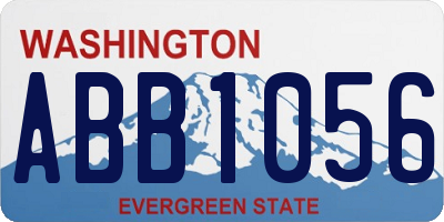 WA license plate ABB1056