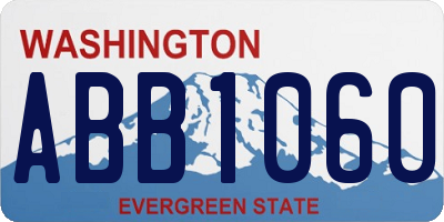 WA license plate ABB1060