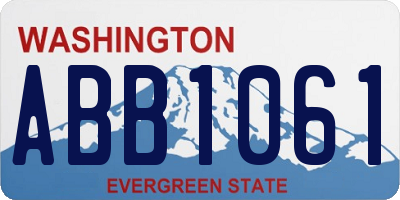 WA license plate ABB1061