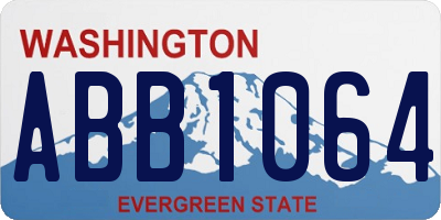 WA license plate ABB1064