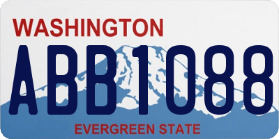 WA license plate ABB1088