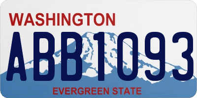 WA license plate ABB1093