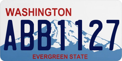 WA license plate ABB1127