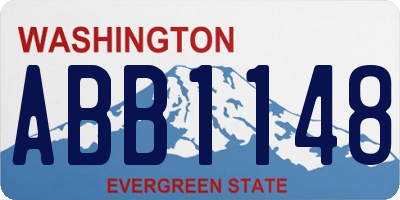 WA license plate ABB1148