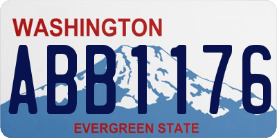 WA license plate ABB1176