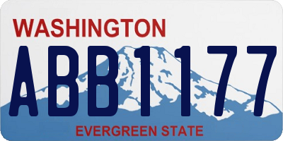WA license plate ABB1177