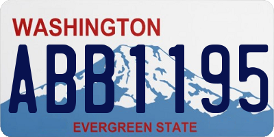 WA license plate ABB1195