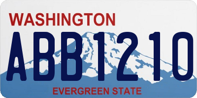 WA license plate ABB1210