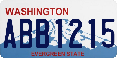 WA license plate ABB1215