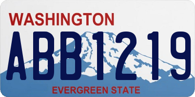 WA license plate ABB1219