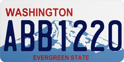 WA license plate ABB1220