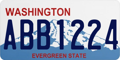 WA license plate ABB1224