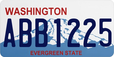 WA license plate ABB1225