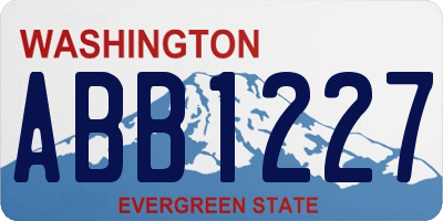 WA license plate ABB1227