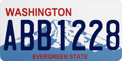 WA license plate ABB1228