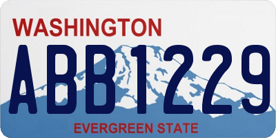 WA license plate ABB1229