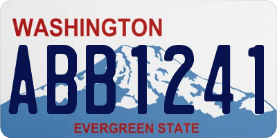 WA license plate ABB1241