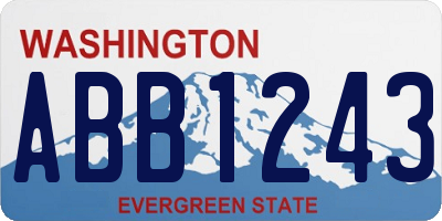 WA license plate ABB1243