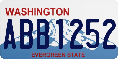 WA license plate ABB1252