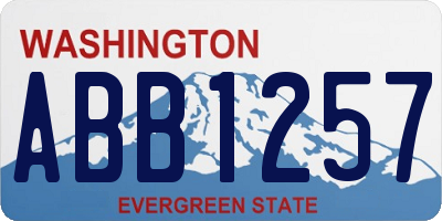 WA license plate ABB1257