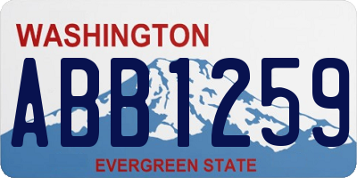 WA license plate ABB1259
