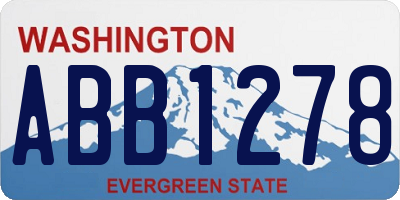 WA license plate ABB1278