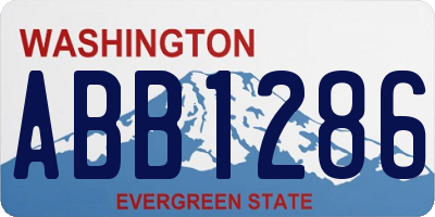 WA license plate ABB1286
