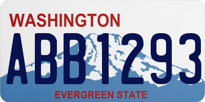 WA license plate ABB1293