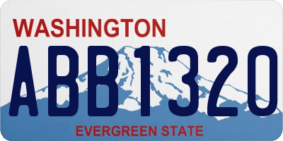 WA license plate ABB1320