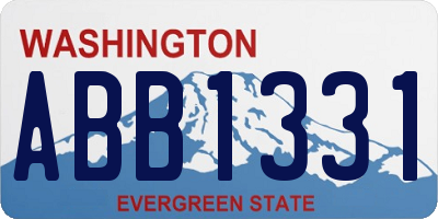 WA license plate ABB1331