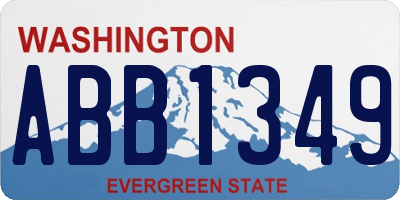 WA license plate ABB1349