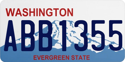 WA license plate ABB1355