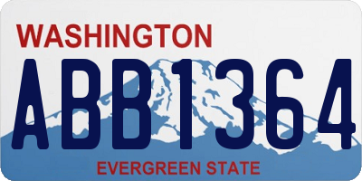 WA license plate ABB1364